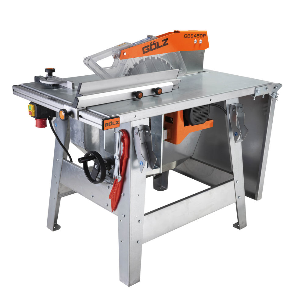 SCIE CIRCULAIRE AVEC TABLE 4.2kW  COUPE 150MM  DISQUE 450MM GOLZ - CBS450P-4