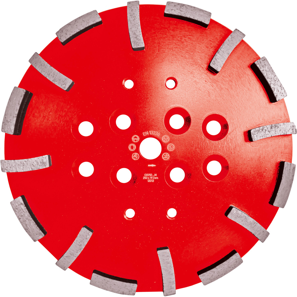 Plateau diamant DS-STD-250A D250mm rouge GOLZ - DSSTD250A