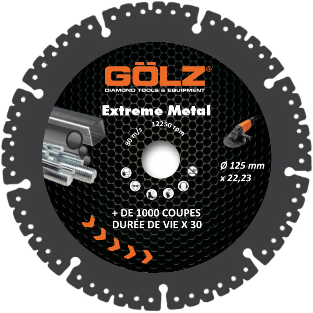 Disques Extreme Metal Ø125 22,2 GOLZ - EM-125