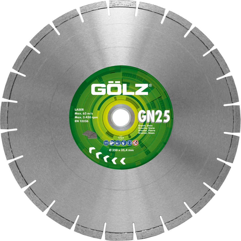 Disque diamant GN-25 D350mm 30/25,4 GOLZ - GN25350