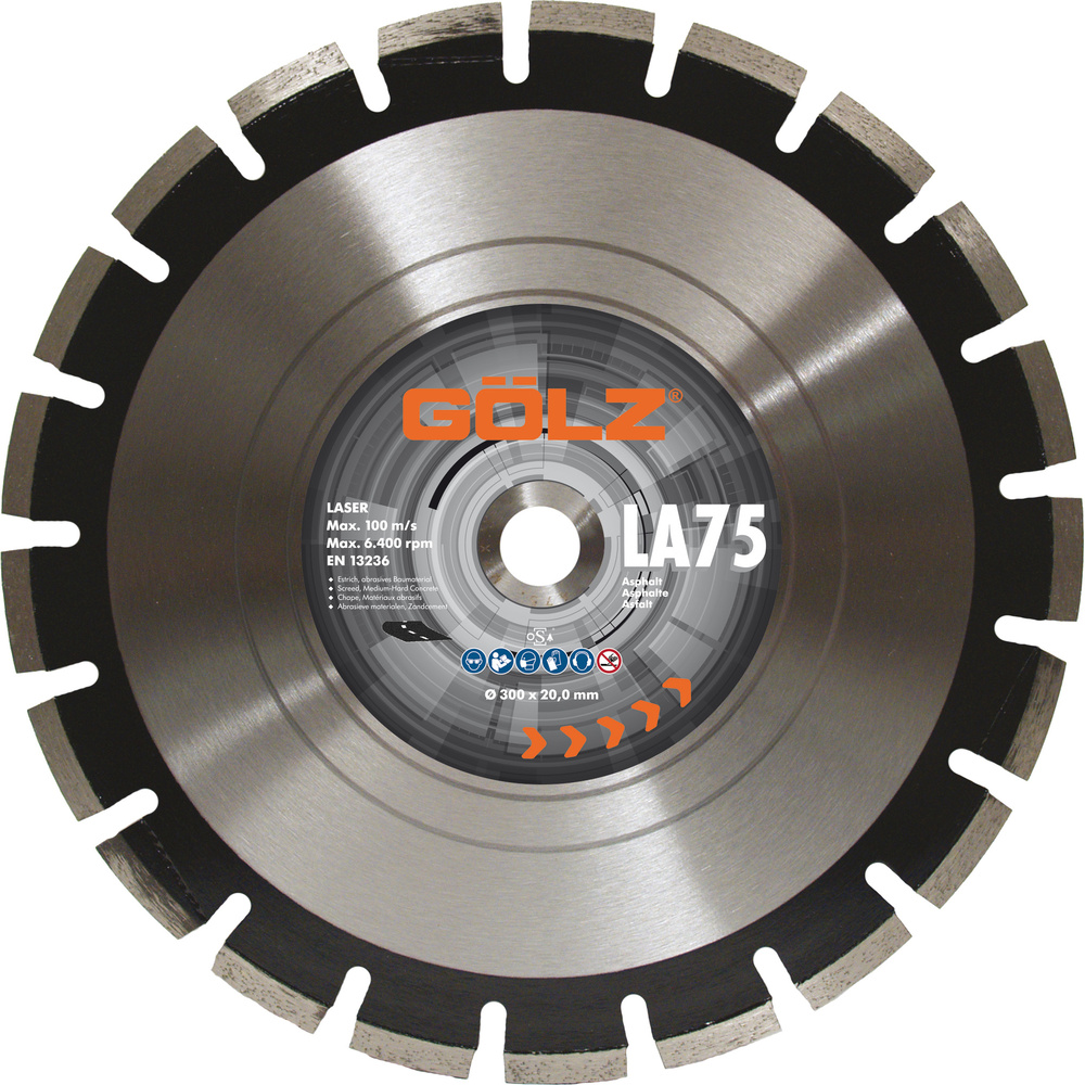 Disque diamant LA75 D300mm GOLZ - LA75300F