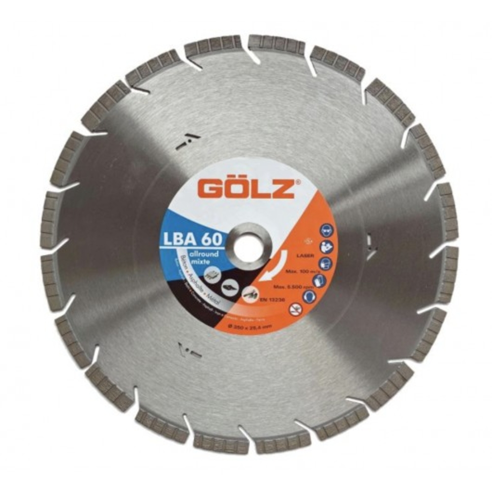 DISQUE MIXTE Ø350 AL 20,0 GOLZ POUR SCIE A SOL ET DECOUPEUSE LBA60350