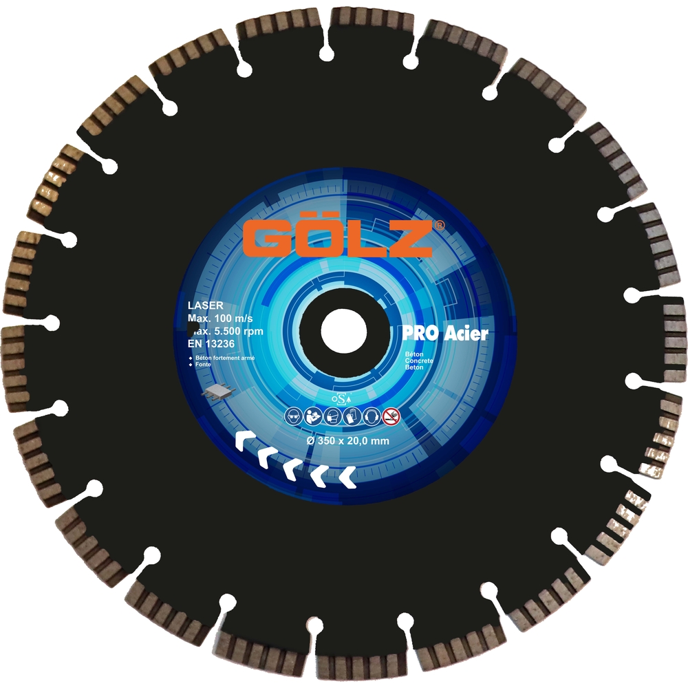 Disque diamant Pro Acier D300mm GOLZ - PROACIER300