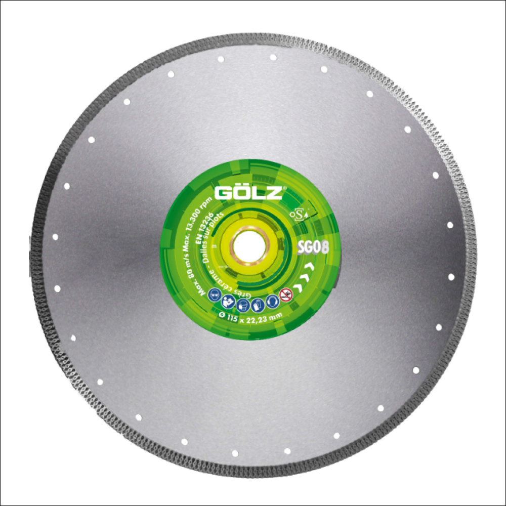 Disques SG08 Ø115 22,2 GOLZ - SG08115