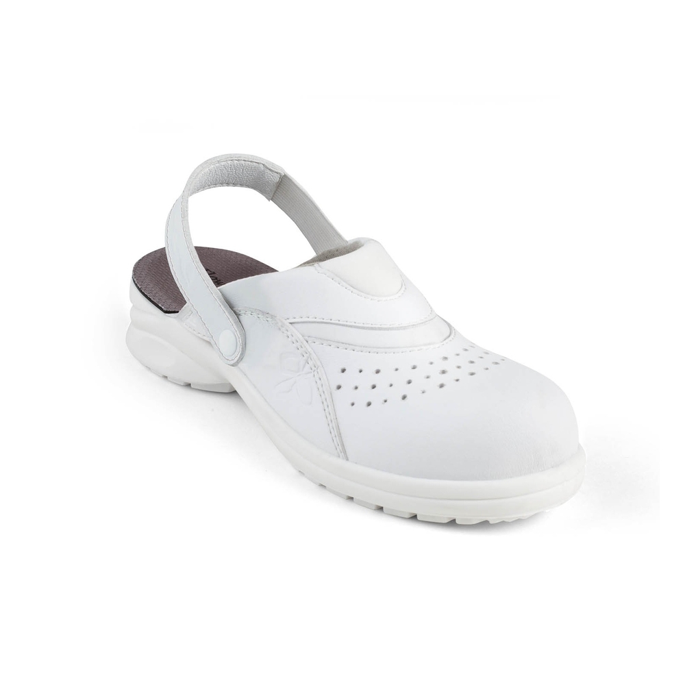SABOTS DE SECURITE GASTON MILLE 'LADY' GAMME FLOWERGRIP AZALÉE BLANC SB E A SRC-AZAT1