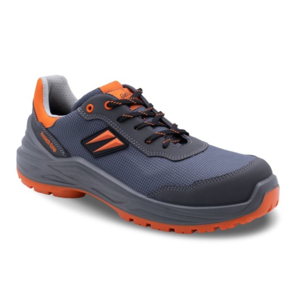 Chaussures basses de sécurité FLASH S3SFO SR grises/oranges - GASTON MILLE - FBGR3