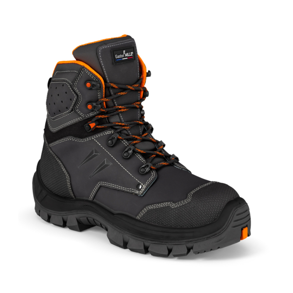 Chaussures hautes de sécurité SCRAPPER TECH S3L HI CI HRO FO LG SR noires - GASTON MILLE - STHN3