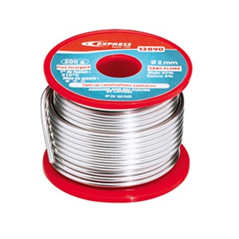Soudure 97% Étain SS PB - fil 2mm GUILBERT EXPRESS - 12890