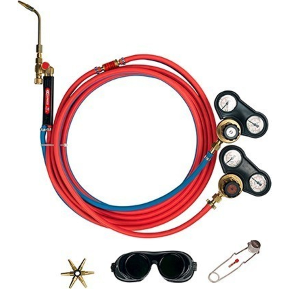 Kit KORO oxyacétylénique becs tuyau détendeurs anti-retours lunettes allumeur GUILBERT EXPRESS - 2905