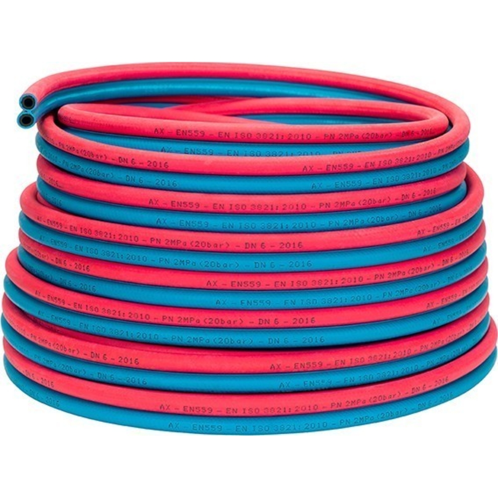 TUYAUX JUMELÉS 20 M POUR CHALUMEAU OXYACÉTYLÈNE KORO - EXPRESS - 2920