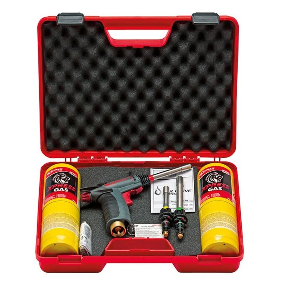 VULCANE MULTI PLOMBERIE CHAUFFAGE 1 CHALUMEAU + 2 CARTOUCHES + 2 LANCES + VALISETTE - EXPRESS - 471