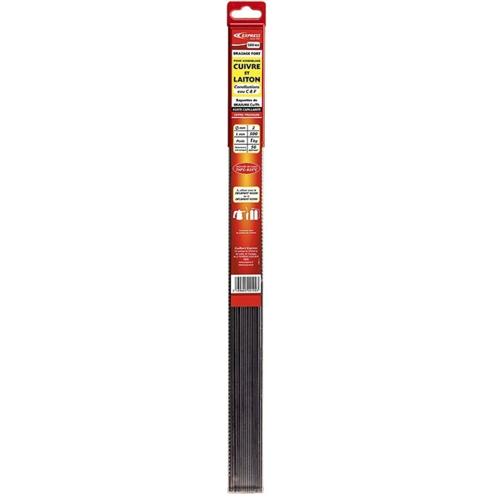 BAGUETTES DE BRASURE POUR CANALISATIONS EAU CHAUDE ET FROIDE - EXPRESS - 500100
