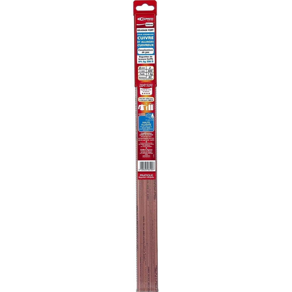 BAGUETTES DE BRASURE POUR CANALISATIONS ET GAZ - EXPRESS - 506100
