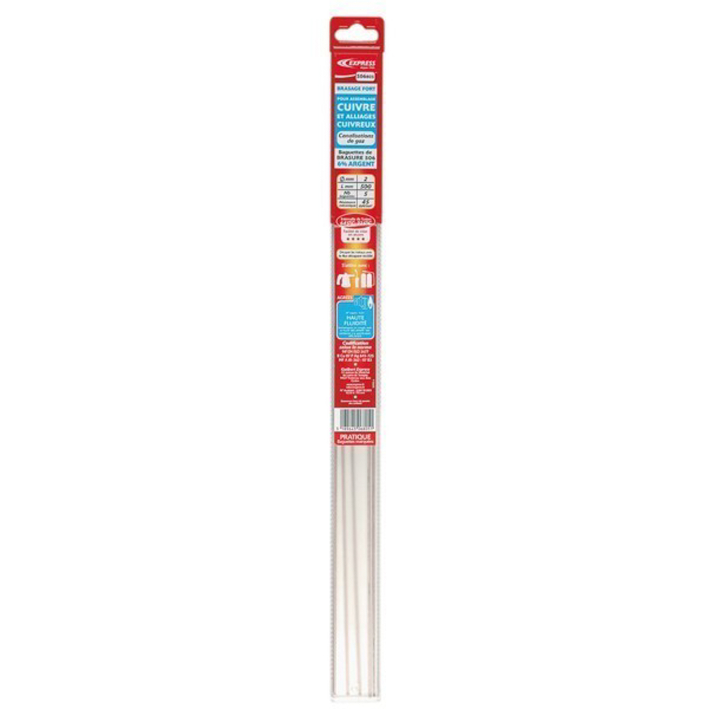 BAGUETTES DE BRASURE CUIVRE PH 6% ARGENT AGRÉE ATG (GDF) - EXPRESS - 506805
