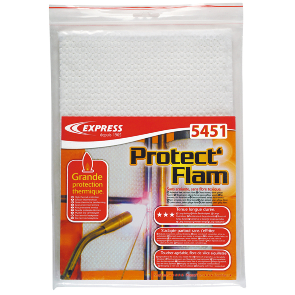 Protection thermique PROTECT'FLAM 21x29,7cm Feuille aluminium gaufrée GUILBERT EXPRESS - 5451