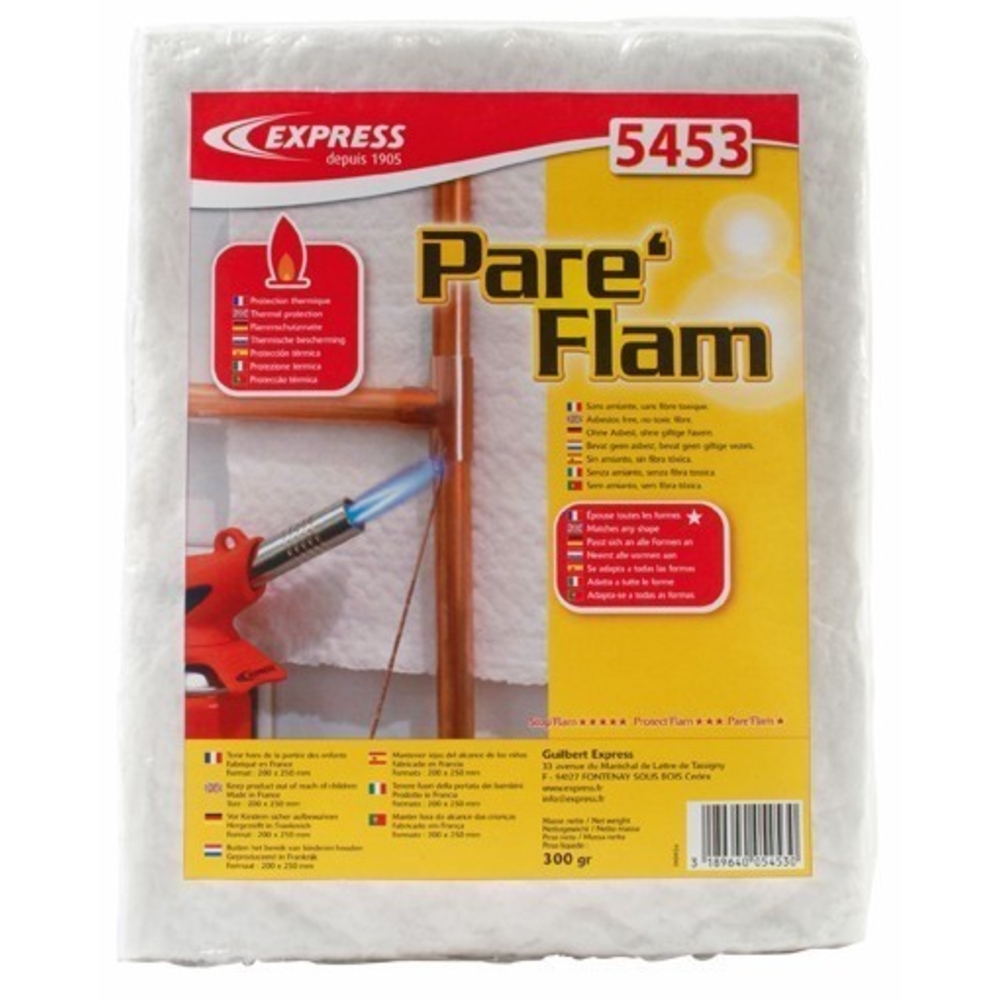 Protection thermique PARE’FLAM 20 x 25cm Ep10 mm - lot de 3 GUILBERT EXPRESS - 5453