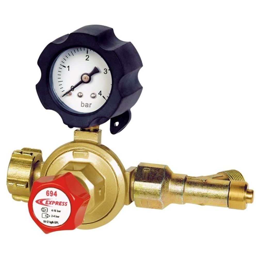 Détendeur HP variable 2 à 4 bar avec manomètre sécurisé - reccod entrée 3/8G GUILBERT EXPRESS - 694