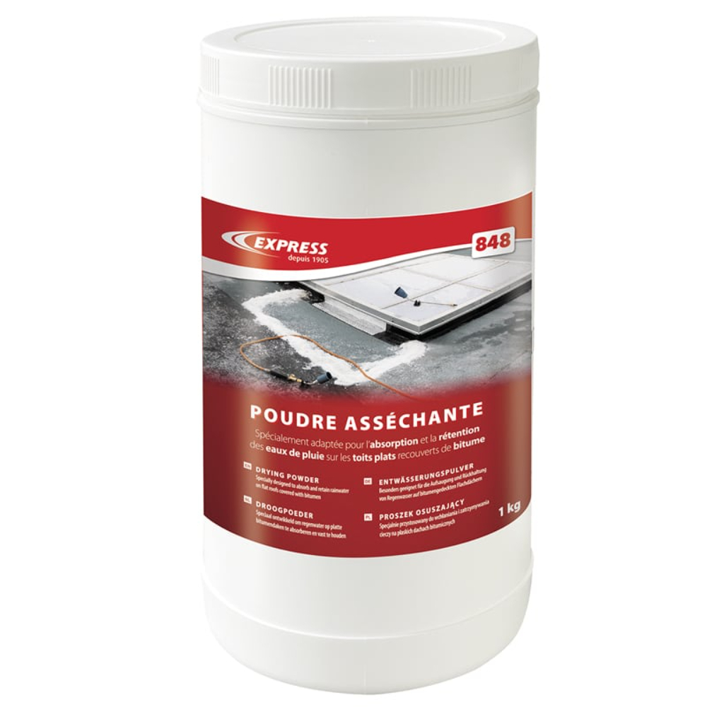 Poudre assèchante pour couvreurs et étancheurs.Pot 1 kg. GUILBERT EXPRESS - 848