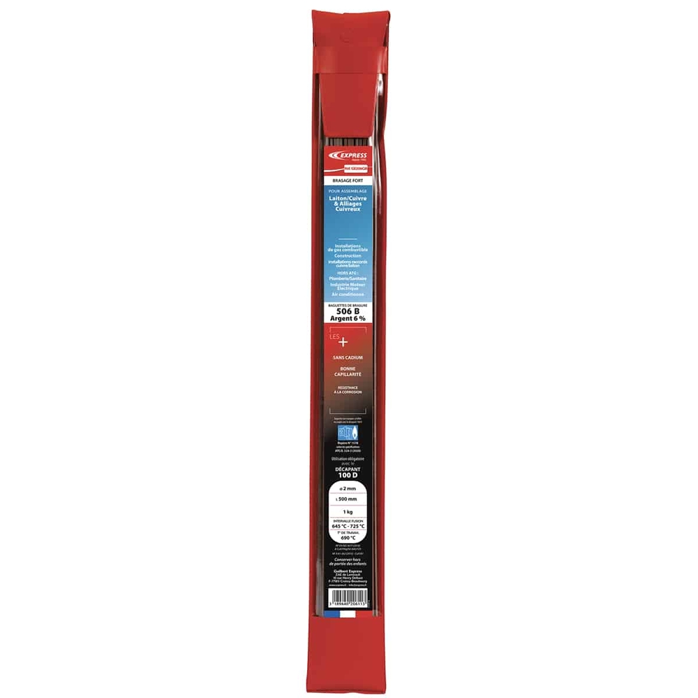 BAGUETTE DE BRASURE ARGENT 6 % – Ø 2 MM – 1 KG - EXPRESS - GE206GB