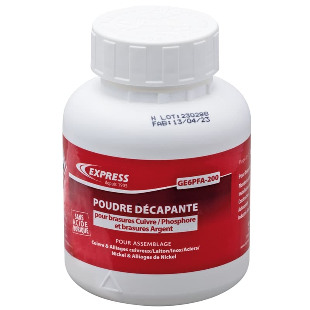 Poudre Décapante pour brasure CuPh Ag. Flacon 200g GUILBERT EXPRESS - GE6PFA-200