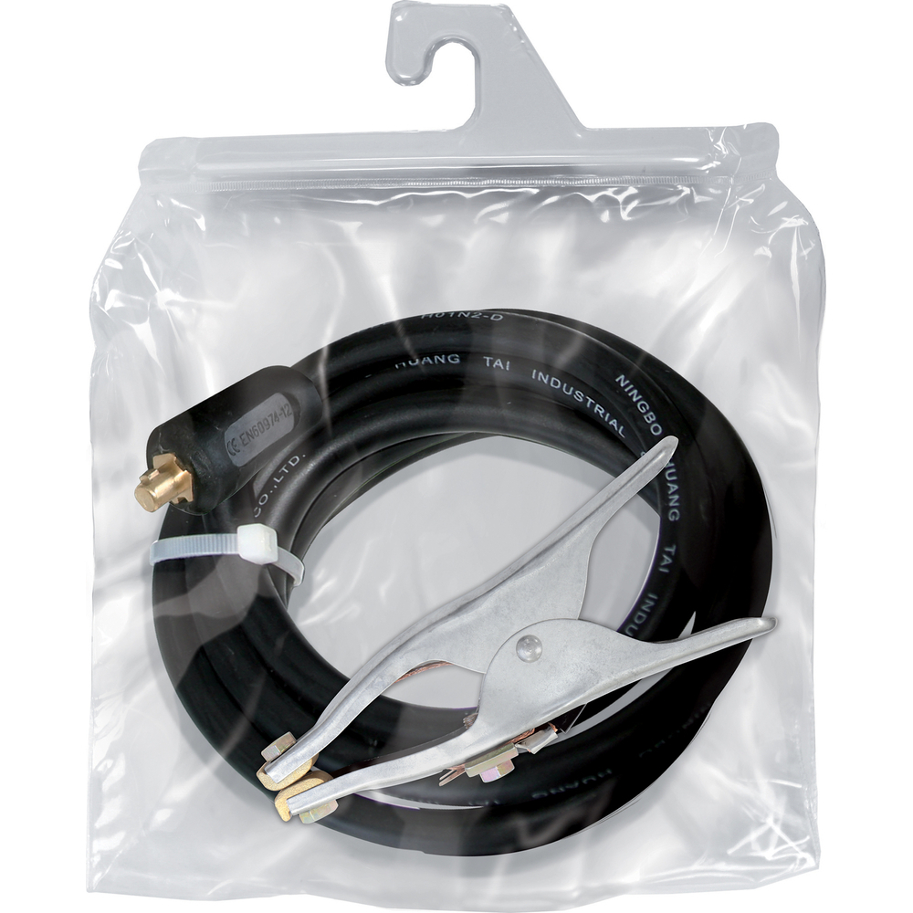 CÂBLE DE MASSE 200A - 16mm² H07- 4m - CONNECT. 10/25mm² - Pince tresse - GYS - 036932