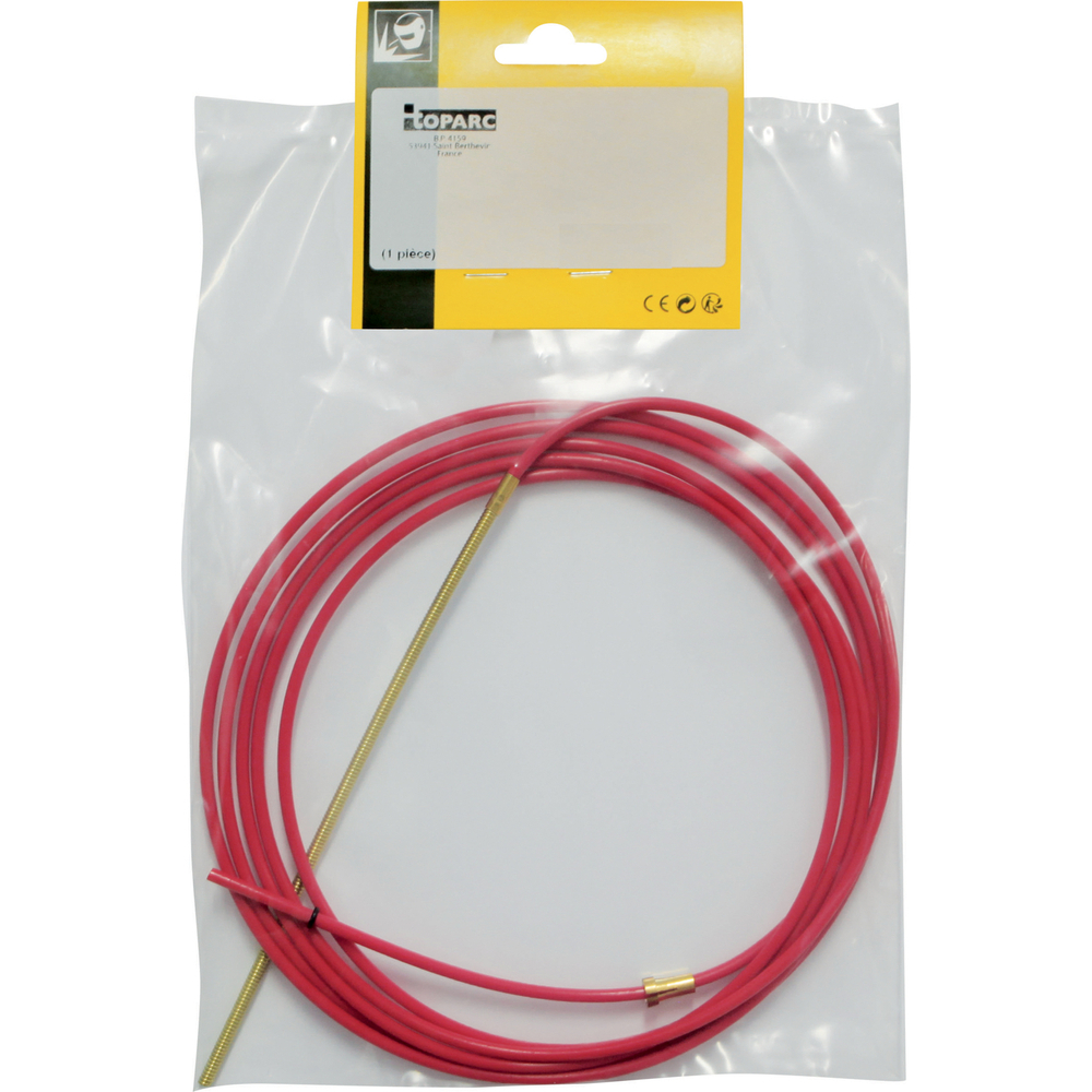 GAINE TEFLON 8m ROUGE + COMPLEMENT LAITON - FIL ALU Ø 1,0/1,2 - GYS - 038677