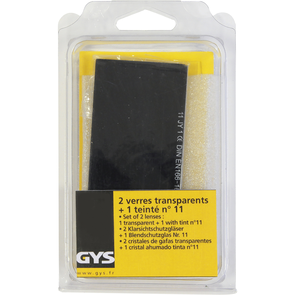2 VERRES TRANSPARENTS + 1 TEINTE N°11 105 x 50 - HAND MASK - BLISTER - GYS - 042605