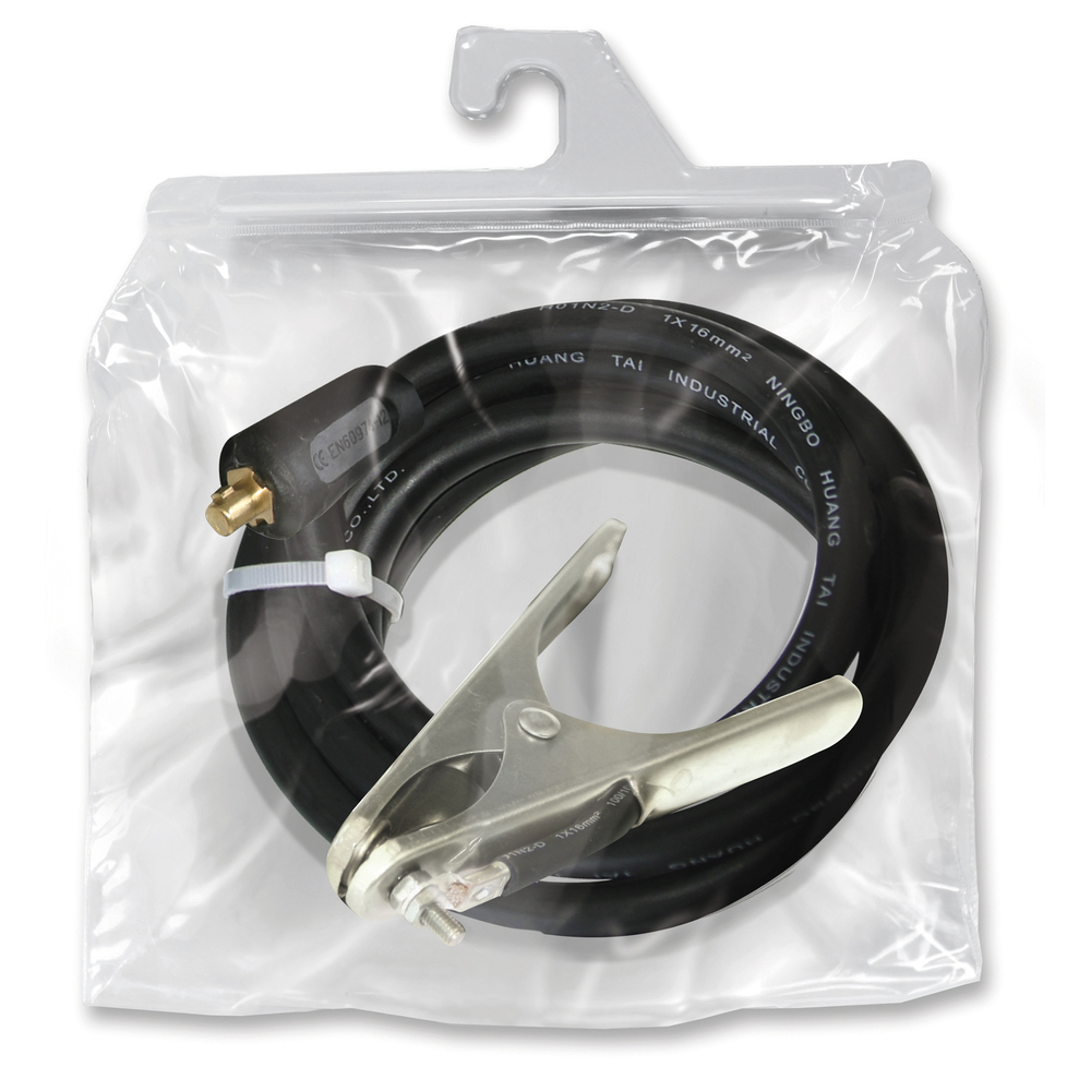 CÂBLE DE MASSE 150/200A - 16mm² - 2m - CONNECT. 10/25mm² - Pince - GYS - 043770