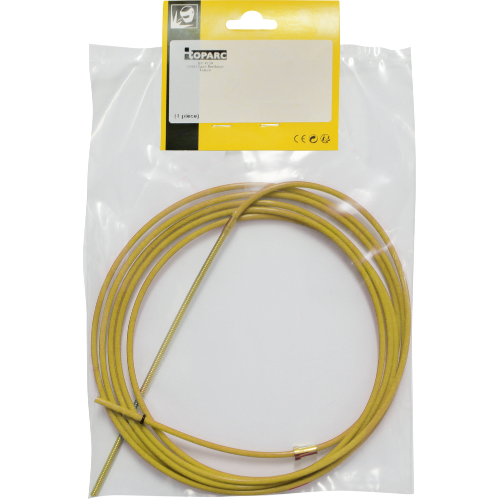 GAINE TEFLON 4m JAUNE + COMPLEMENT LAITON - FIL ALU Ø 1,2/1,6 - GYS - 044074