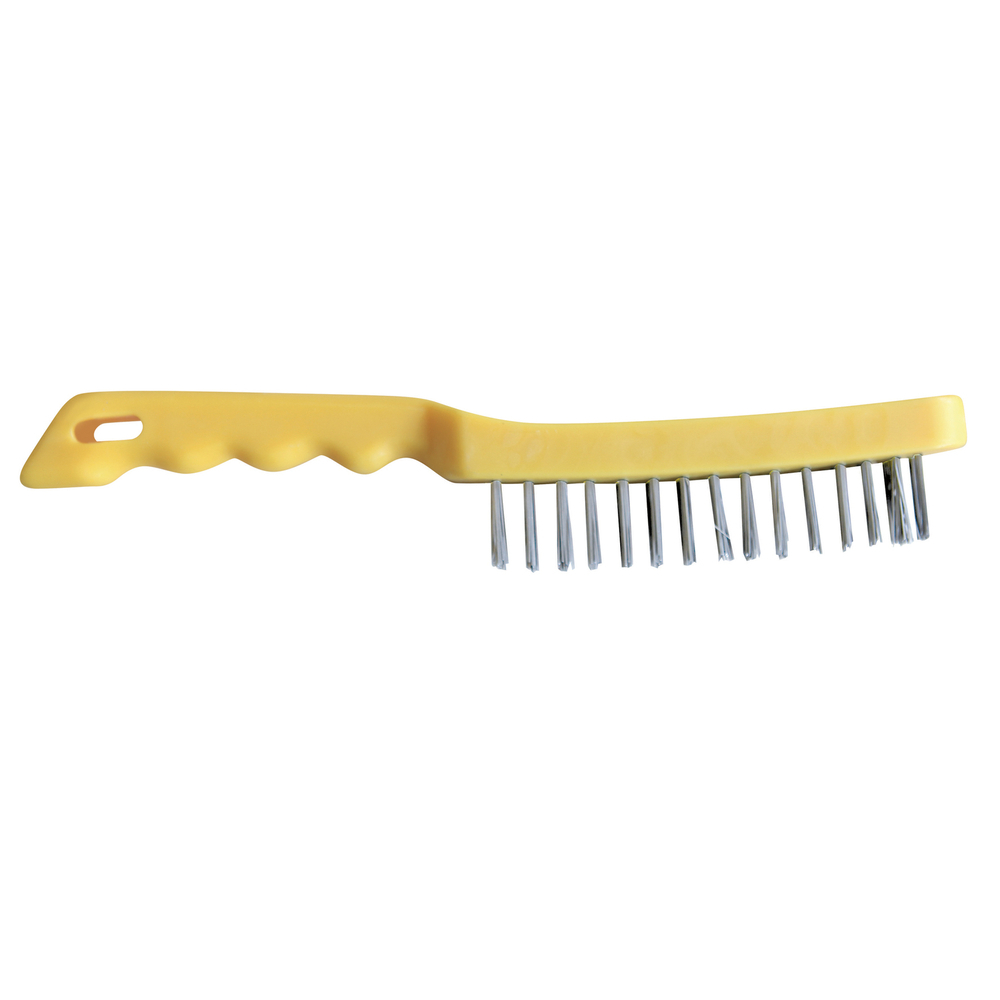BROSSE INOX 4 RANGS - MANCHE PLASTIQUE - GYS - 044258