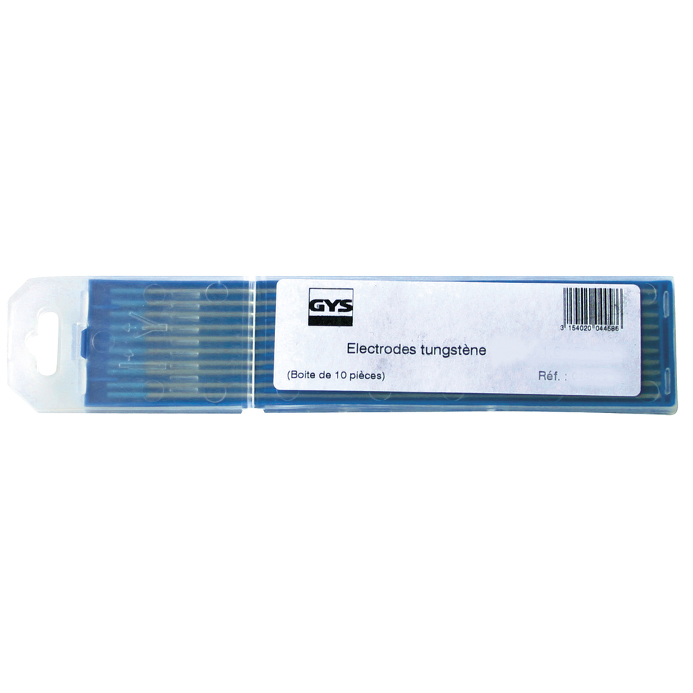 10 ÉLECTRODES TUNGSTENE WR2 Ø3,2 - TURQUOISE - AC/DC - GYS - 044616