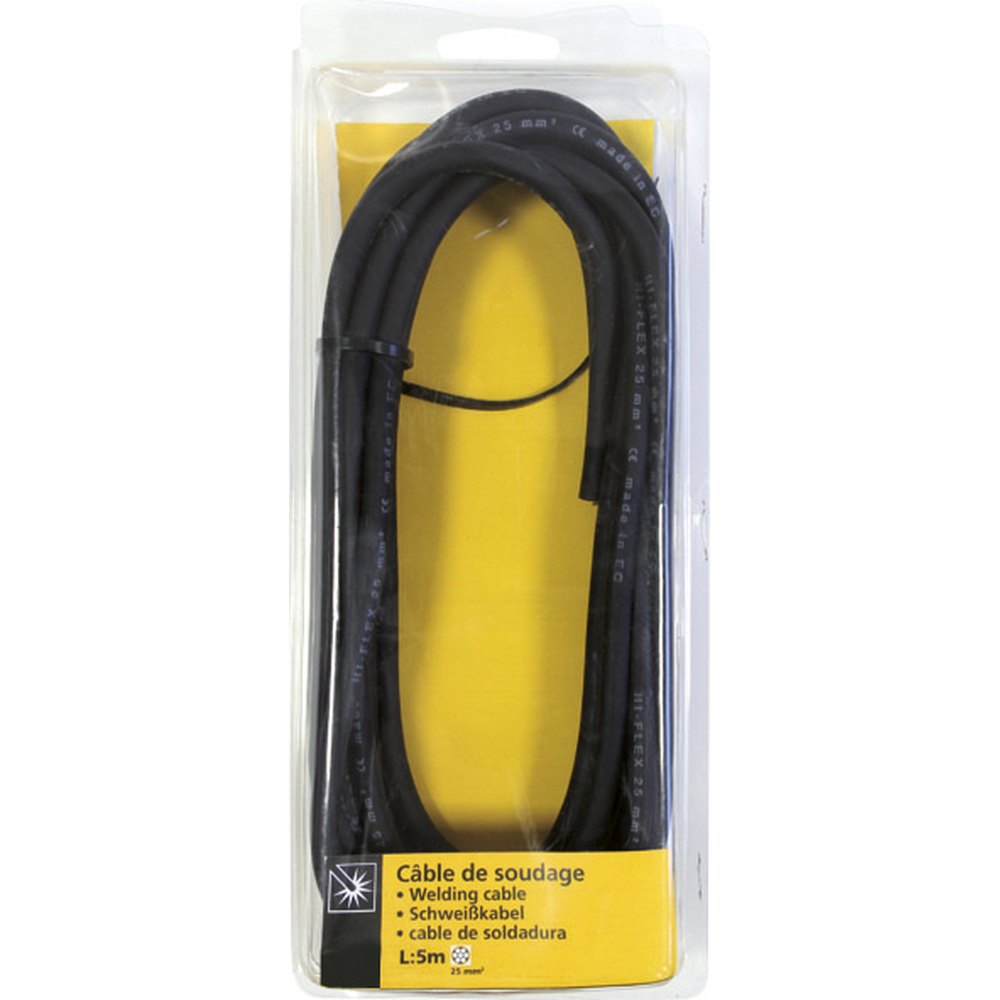 CÂBLE DE SOUDAGE CUIVRE 25mm2 - 5m - SAC CROCHET - GYS - 045408