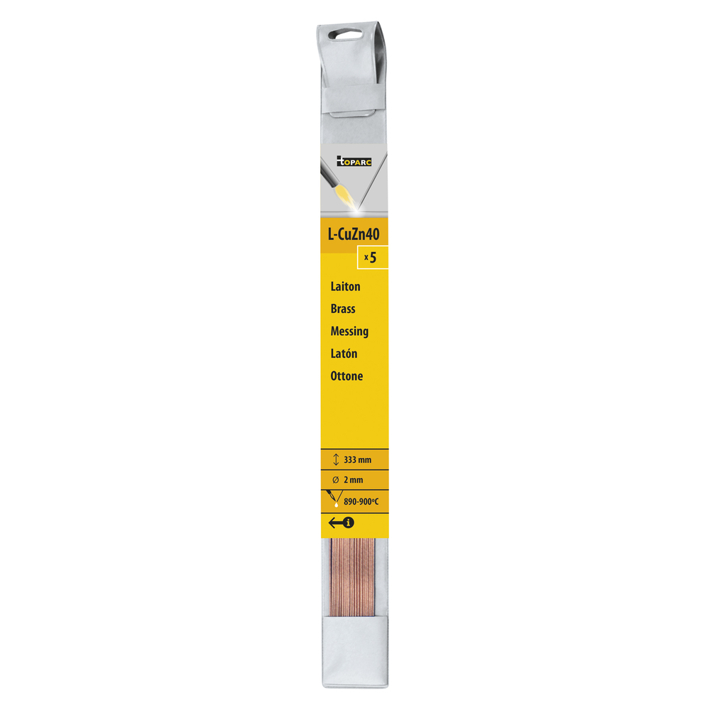 5 BAGUETTES LAITON Ø 2mm - L. 333mm - GYS - 047280