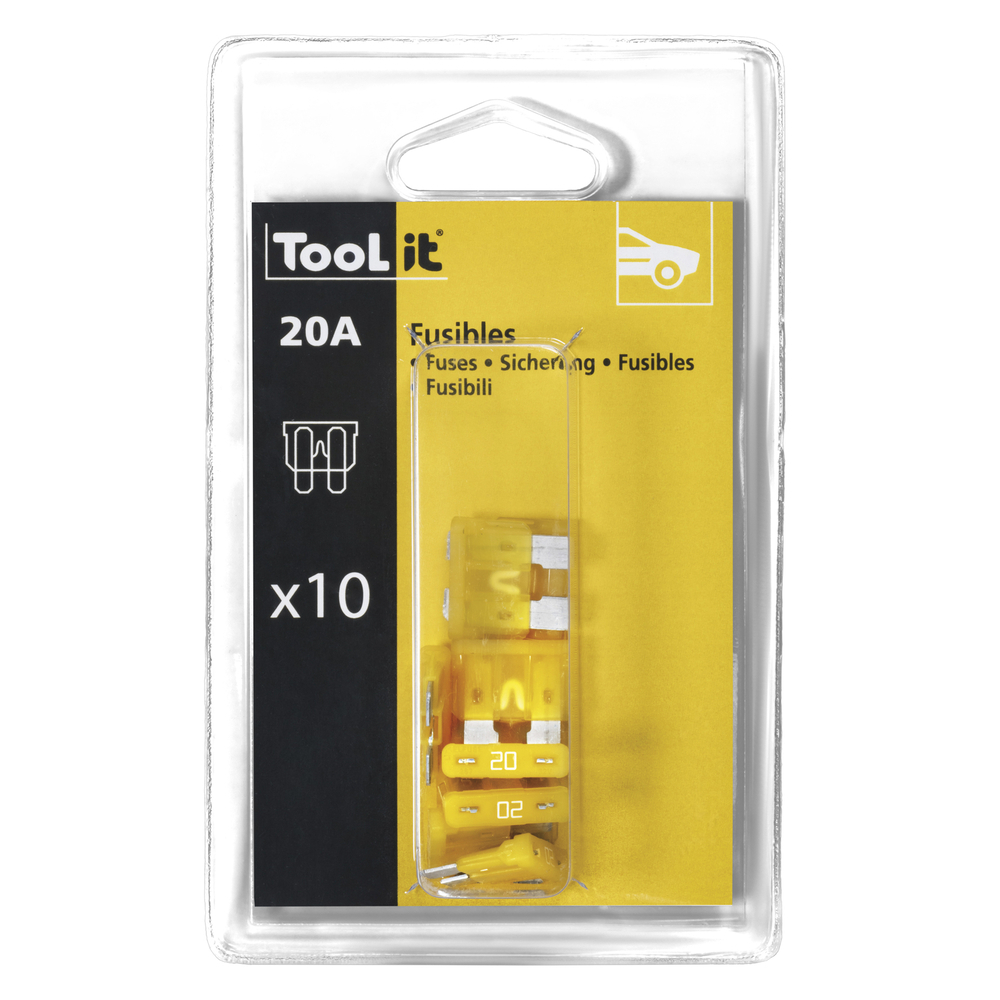 KIT 10 FUSIBLES 20A / CHARGEURS - Blister - GYS - 054509