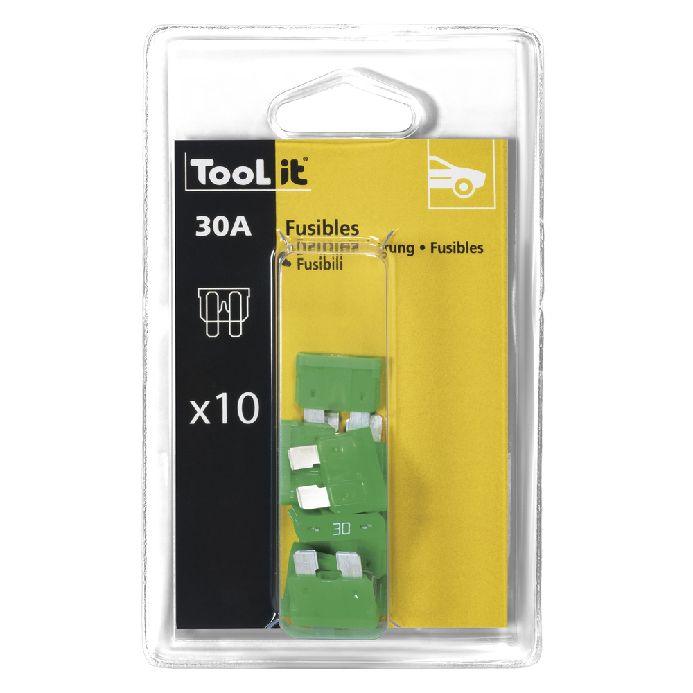 KIT 10 FUSIBLES 30A / CHARGEURS - Blister - GYS - 054523