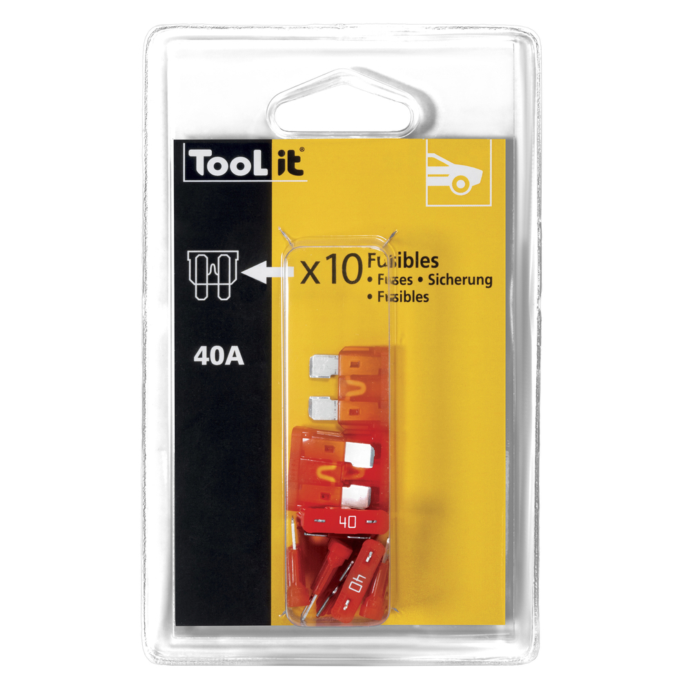 KIT 10 FUSIBLES 40A / CHARGEURS - Blister - GYS - 054554
