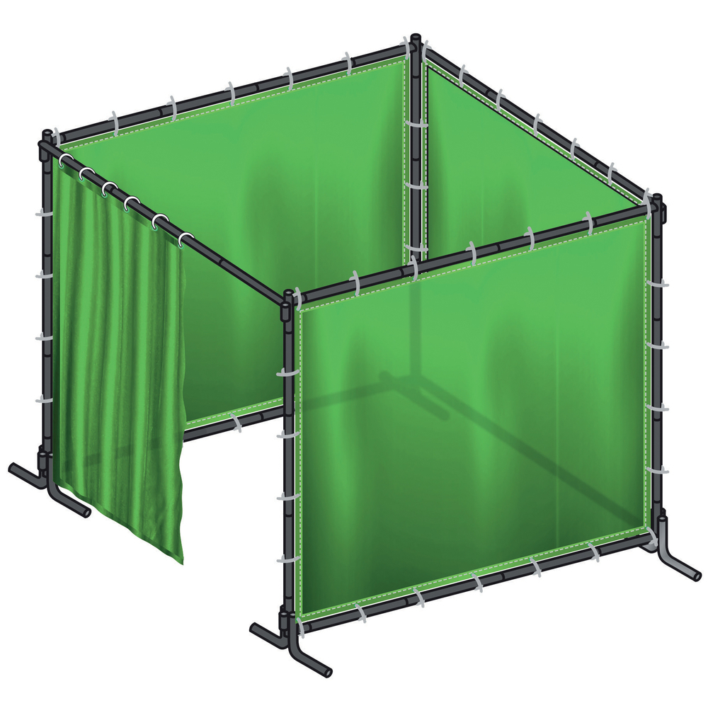 CABINE DE PROTECTION OPTICAB 240.G - VERT T9 - 4 écrans 2,4x1,8m - GYS - 060616