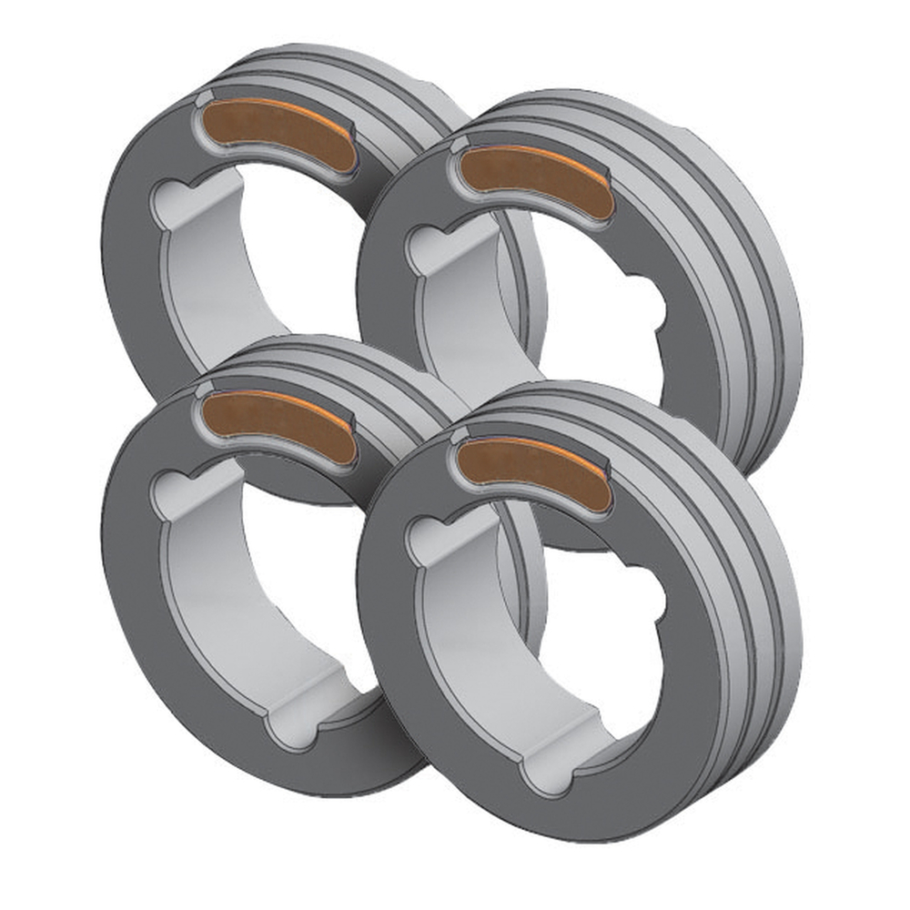 LOT DE 4 GALETS TWIN TYPE F - FIL FOURRE ACIER Ø 0.9/1.1 - GYS - 061927