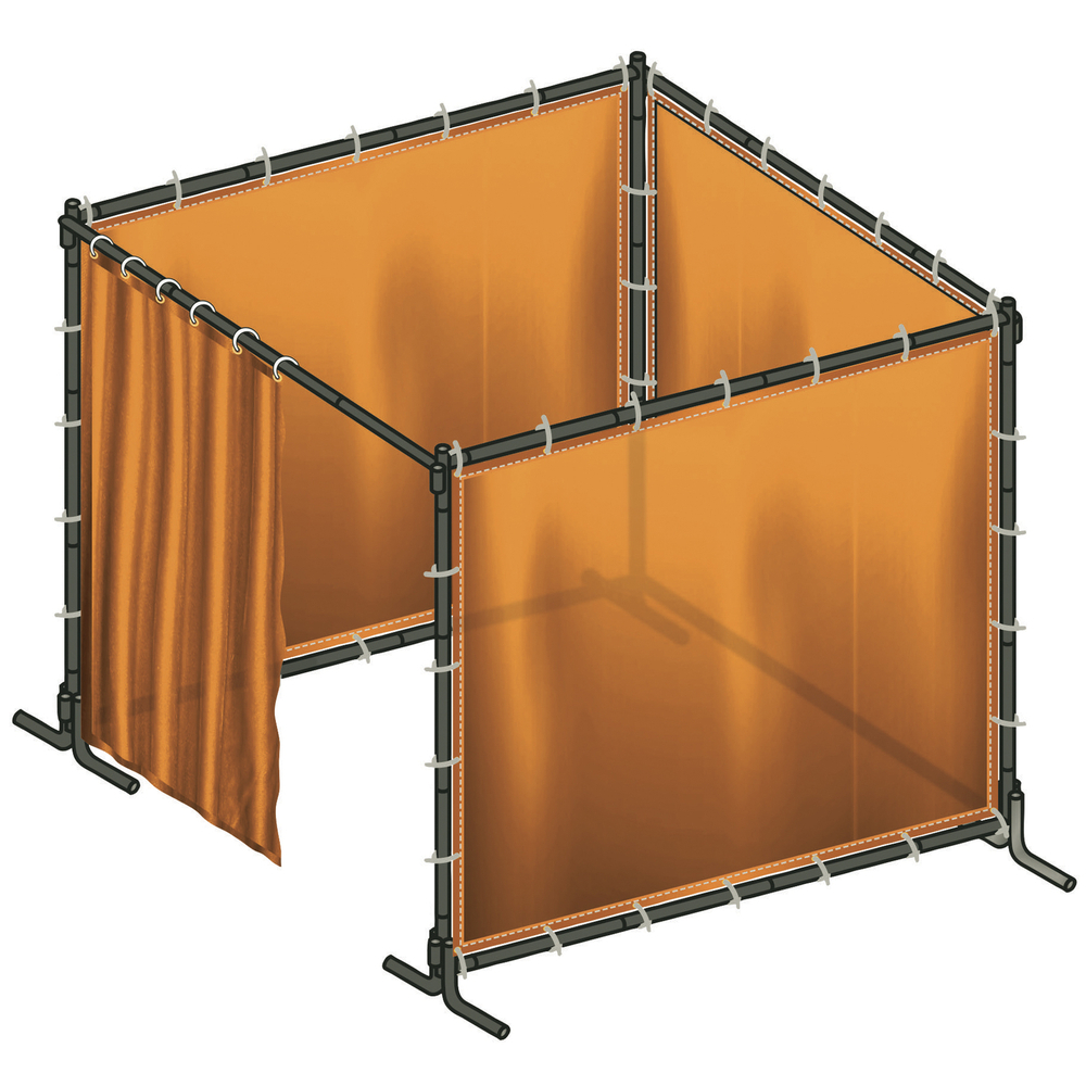CABINE DE PROTECTION OPTICAB 240.O - ORANGE CE - 4 écrans 2,4x1,8m - GYS - 075351