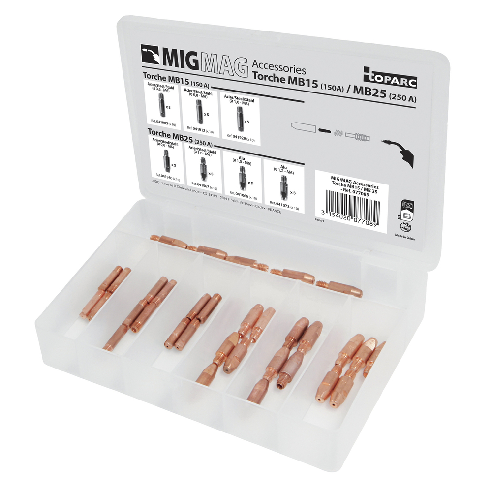 COFFRET TUBES CONTACT TORCHES MB15/MB25 V2 - GYS - 077089