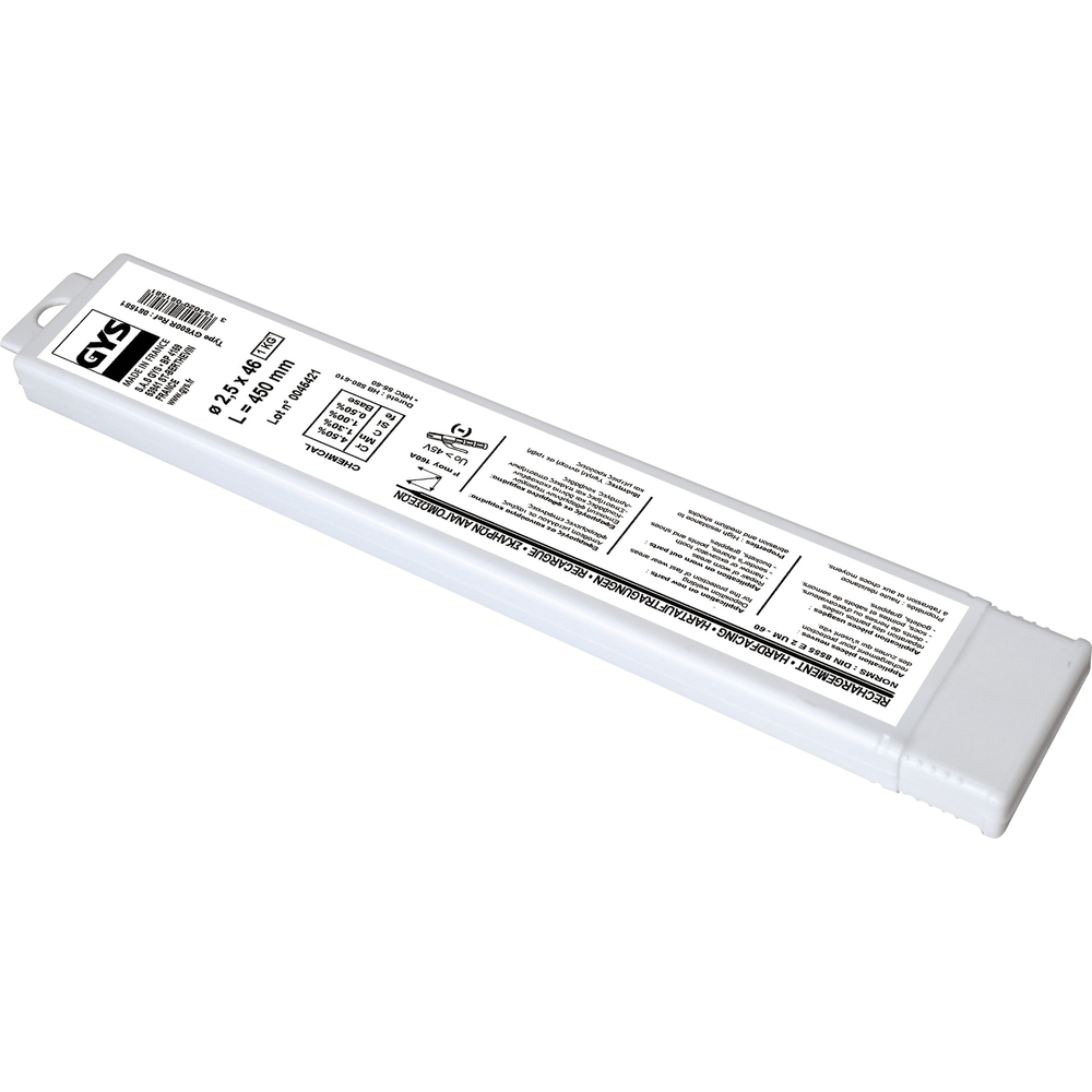 46 ÉLECTRODES RECHARGEMENT Ø2,5 - ETUI PLASTIQUE - GYS - 081543