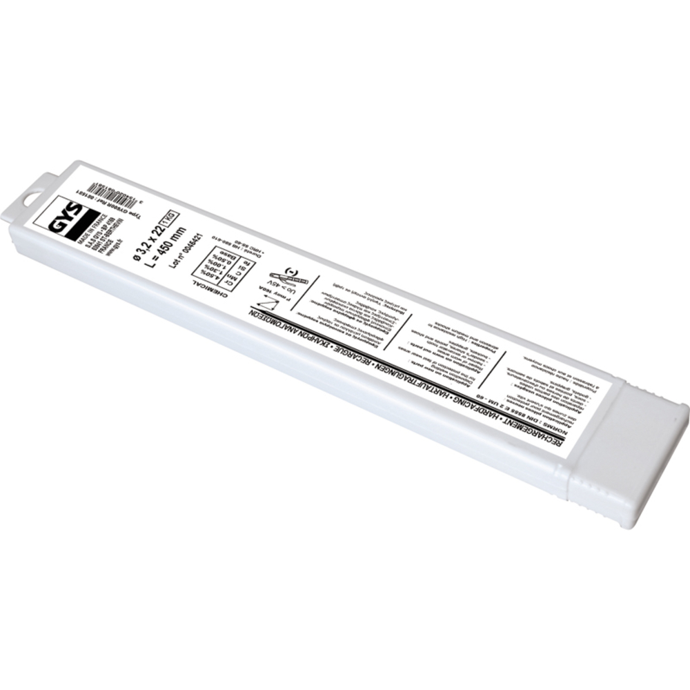 22 ELECTRODES RECHARGEMENT Ø3,2 - ETUI PLASTIQUE GYS - 081574