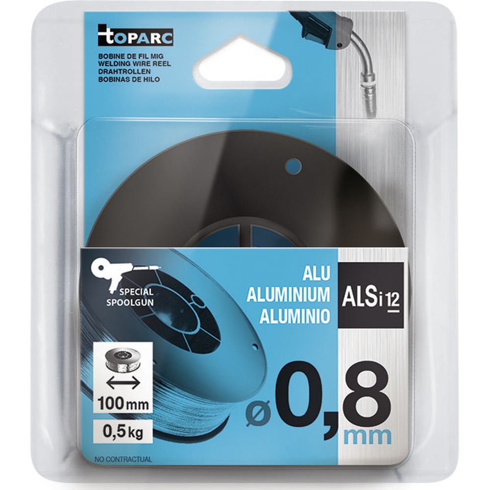 FIL MIG AlSi12 Ø0,8 - BOBINE PLASTIQUE S100 0,5kg - ER4047 / S Al 4047 - GYS - 086678