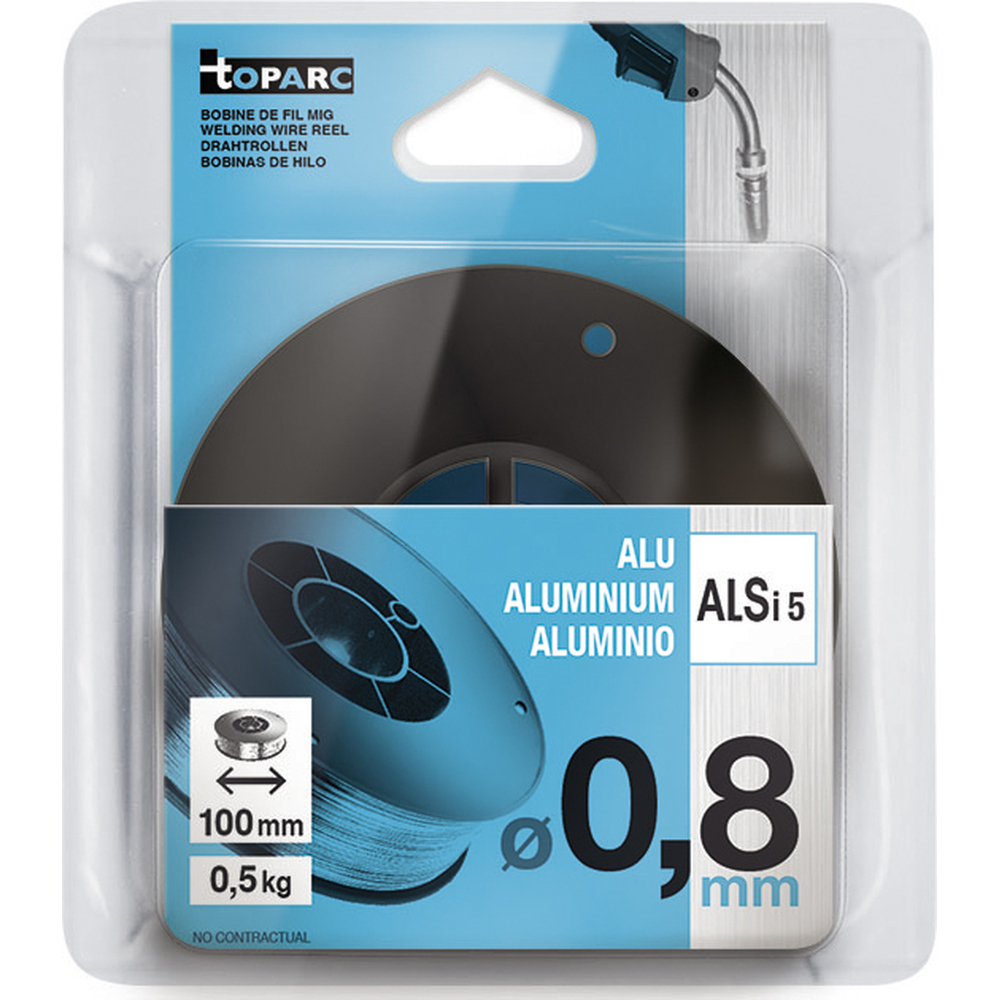 FIL MIG AlSi5 Ø0,8 - BOBINE PLASTIQUE S100 0,5kg - ER4043 / S Al 4043A - GYS - 086685