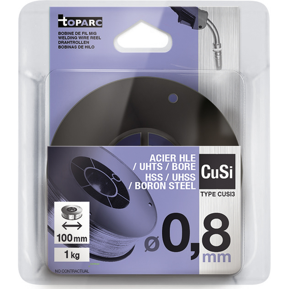 FIL MIG CuSi3 Ø0,8 - BOBINE PLASTIQUE S100 1kg - ERCuSi-A / S Cu6560 - GYS - 086692