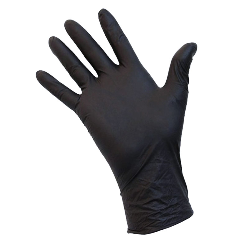 100 GANTS NITRIL NOIRS NON POUD T S - Q314ZSM