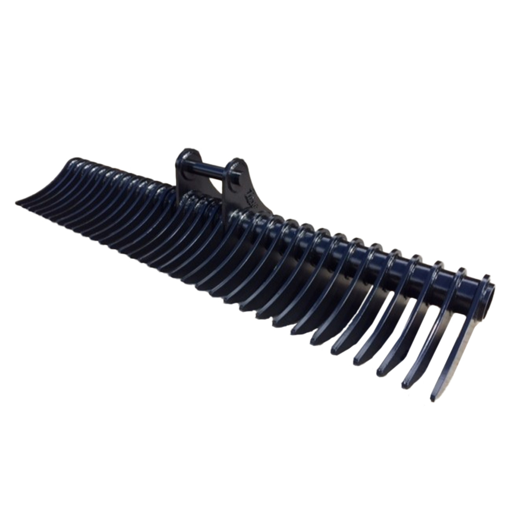Râteau paysagiste TP pour mini-pelle 1t à 8t – 180 cm - SLANETRAC - RAT180 - SLANETRAC