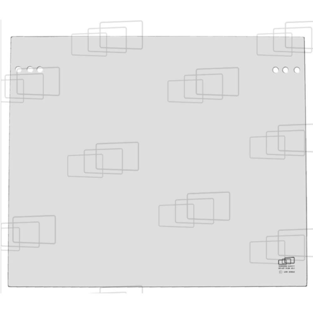 VITRE AVANT BASSE 553X658 COMP YANMAR