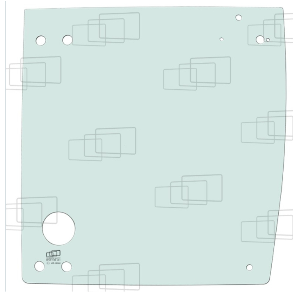 Vitre de porte partie basse AUSA adaptable 276008B