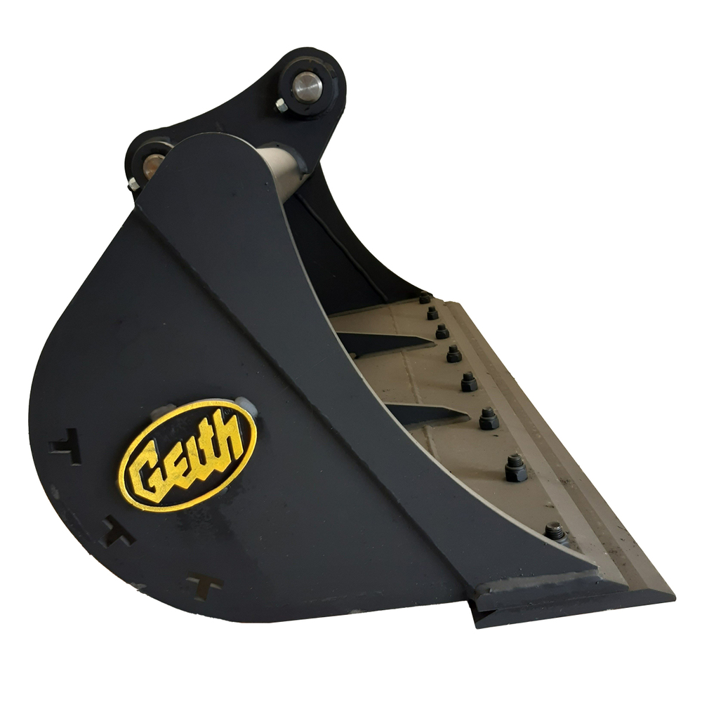 Godet de curage GEITH 1500 mm avec contrelame boulonnée pour attache rapide mécanique JCB 980/A0268 ou hydraulique JCB 980/A3640 - G06R1500JCBN